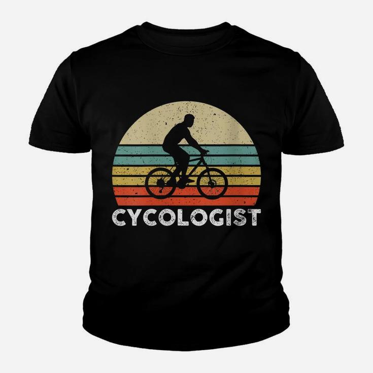 Womens Retro Sun Cycologist Funny Mtb Mountain Bike Lover Youth T-shirt