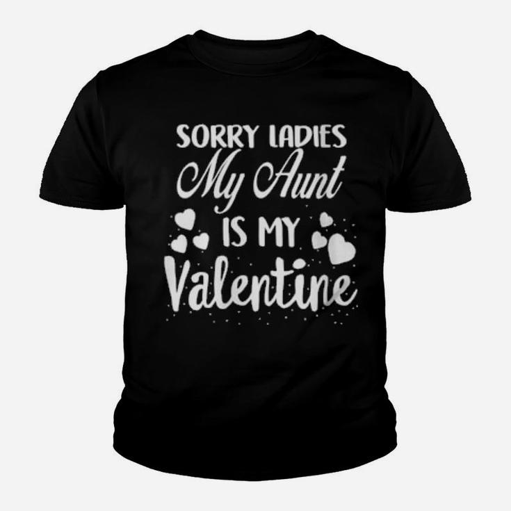 Womens Sorry Ladies My Aunt Is My Valentine Valentines Day Red Youth T-shirt