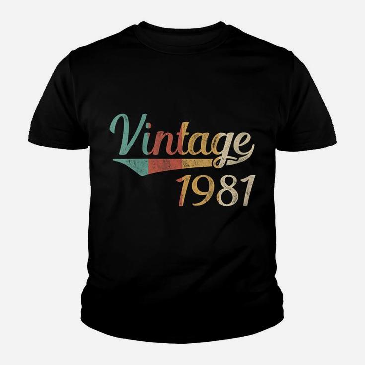 Womens Vintage 1981 39Th Birthday Made In 1981 Youth T-shirt