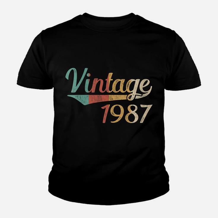 Womens Vintage 1987 33Rd Birthday Made In 1987 Youth T-shirt