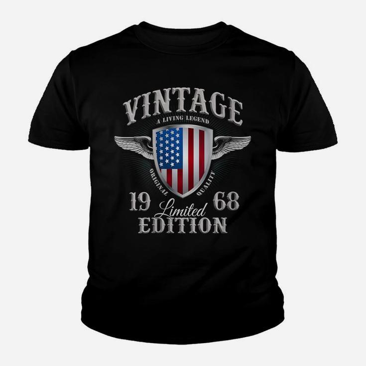 Womens Vintage Made In 1968 Usa Born 52Nd Birthday Legend U1 Youth T-shirt