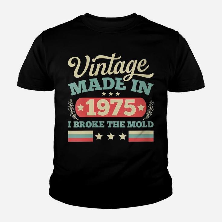 Womens Vintage Made In 1975 Birthday Gift Retro Youth T-shirt