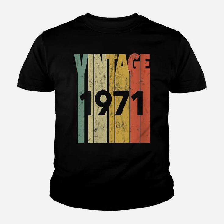 Womens Vintage Retro Made In 1971 Classic 50Th Birthday Youth T-shirt
