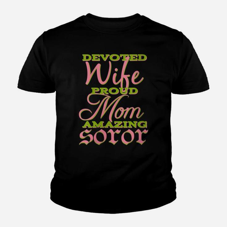 Womens Wife Proud Mom Amazing Soror |First Black Sorority Alpha 08 Youth T-shirt