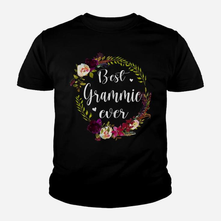 Womens Womens Best Grammie Ever Flower Wreath Grandma - Mothers Day Youth T-shirt