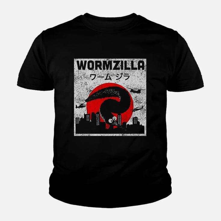 Worm On A String Meme Japanese Fuzzy Magic Worms Wormzilla Youth T-shirt