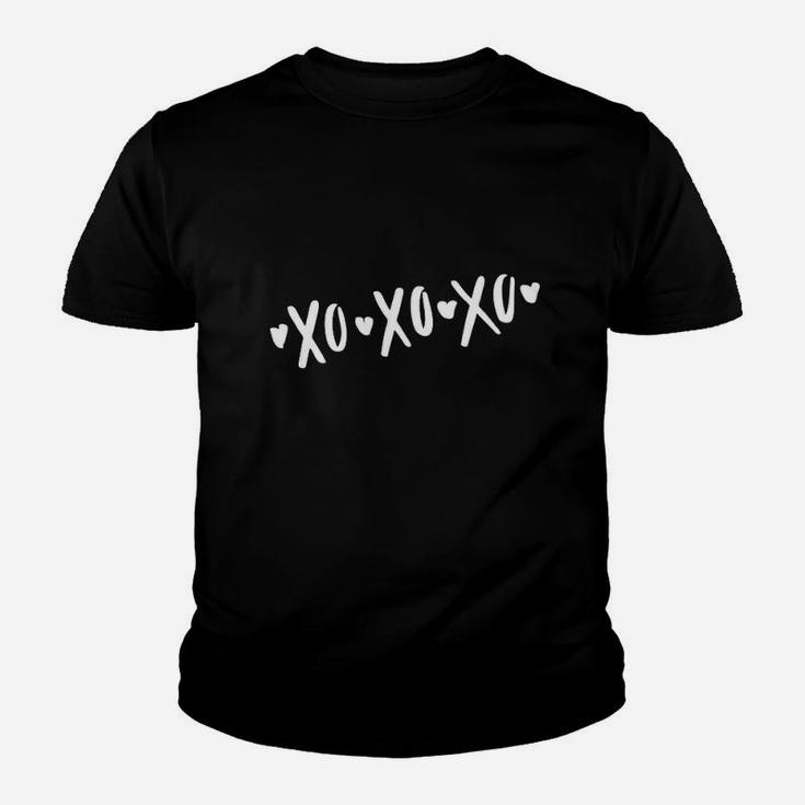 Xoxo Hearts Love Hugs Kisses Valentine Day Youth T-shirt