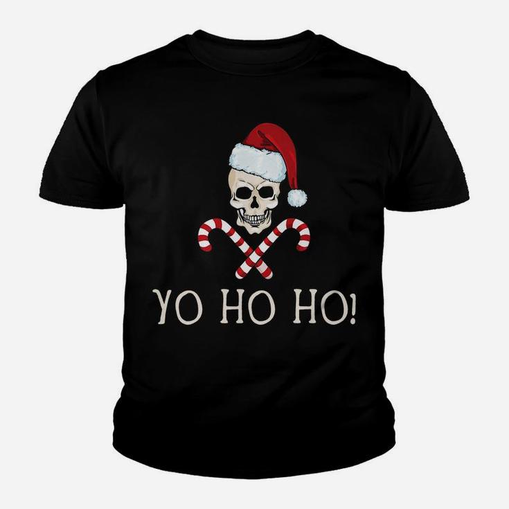 Yo Ho Ho Funny Santa Pirate Christmas Pun Humor Xmas Gift Youth T-shirt