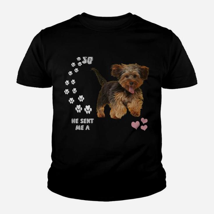 Yorkie Poodle Dog Quote Mom Yorkiepoo Dad Art, Cute Yorkipoo Youth T-shirt