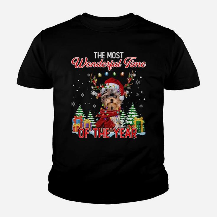 Yorkshire Terrier The Most Wonderful Time Of The Year Youth T-shirt