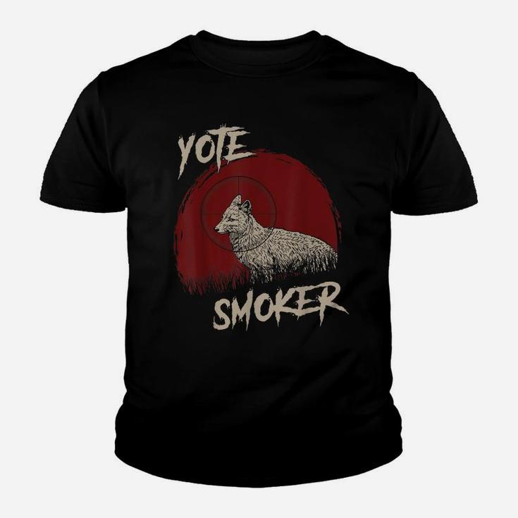 Yote Smoker Coyote Wolf Hunting Hunters Gift Youth T-shirt