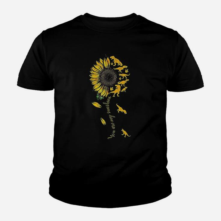 You Are My Sunshine Dinosaur Sunflower Youth T-shirt