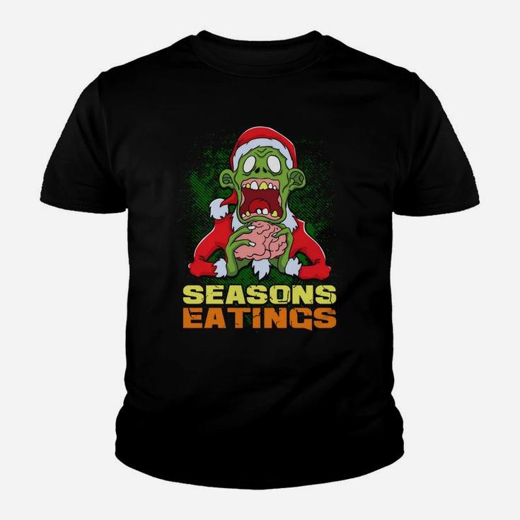 Zombie Santa Claus Seasons Eatings Funny Christmas Zombies Sweatshirt Youth T-shirt