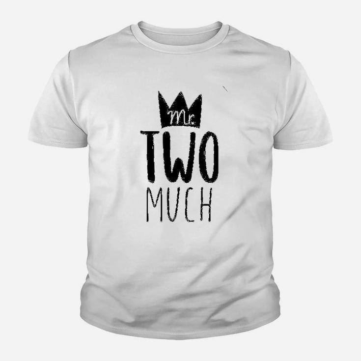 2Nd Birthday Mr Two Much Crown Birthday Youth T-shirt
