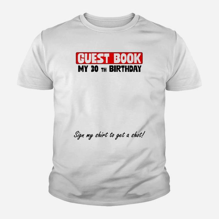 30 Th Birthday Party Gift For Sign Youth T-shirt