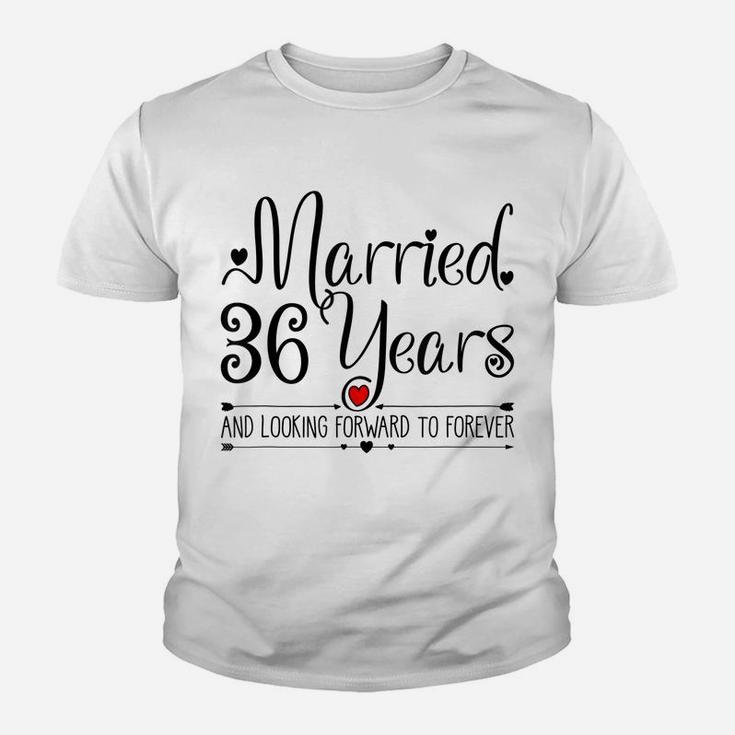 36Th Wedding Anniversary Gifts Her Just Married 36 Years Ago Youth T-shirt