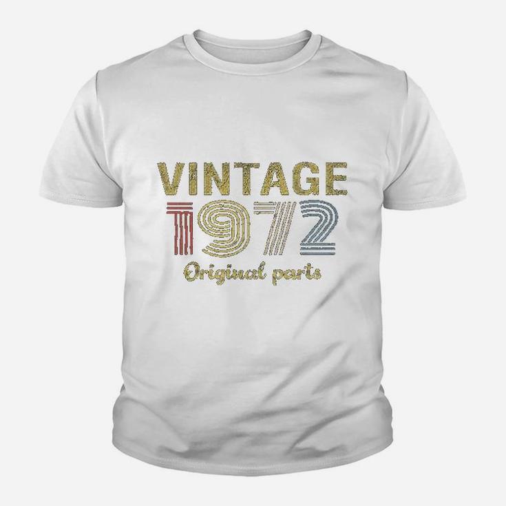 49Th Birthday Gift  Retro Birthday  1972 Original Parts Youth T-shirt