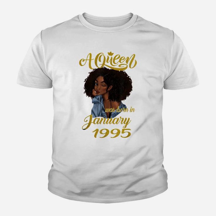 A Queen Was Born In January 1995 26Th Birthday Gift Youth T-shirt