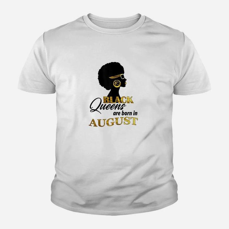 African American Black Queens Are Born In August Youth T-shirt