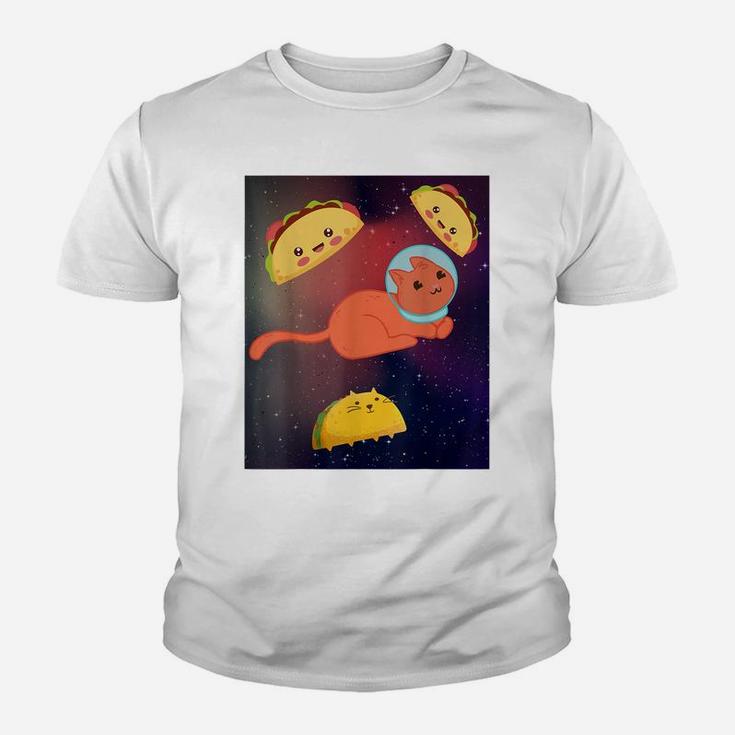 Astronaut Space Cat Taco Themed Gift Kitten Pet Animal Youth T-shirt