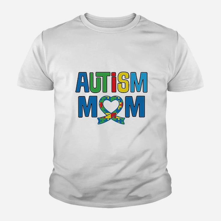 Awareness Mom Puzzle Ribbon Youth T-shirt