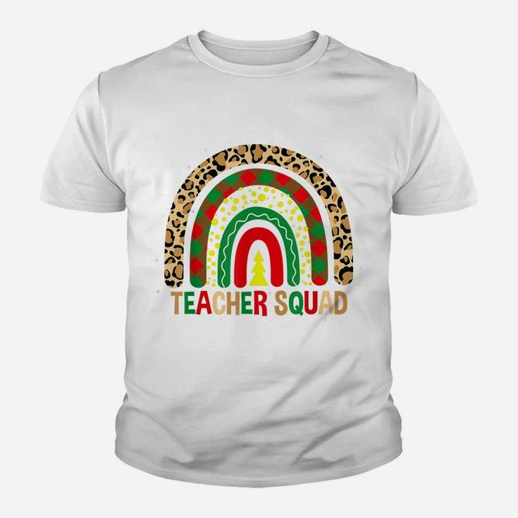 Awesome Teacher Squad Boho Rainbow Funny Teacher Christmas Youth T-shirt