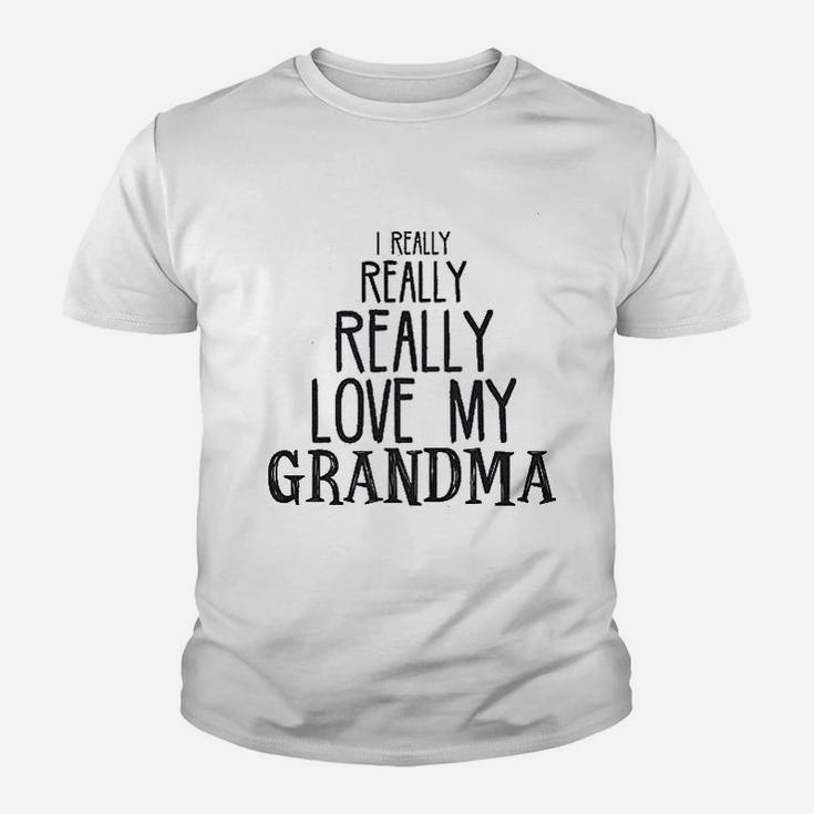 Baby Really Really Love My Grandma Cute Youth T-shirt