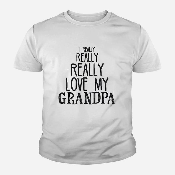 Baby Really Really Love My Grandpa Cute Funny Youth T-shirt