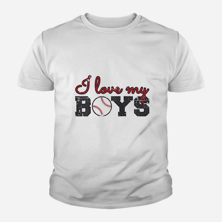 Baseball Mom  I Love My Boys Youth T-shirt