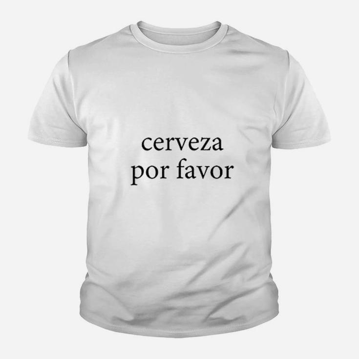 Beer Please Cerveza Por Favor Spanish Language Tour Group Youth T-shirt