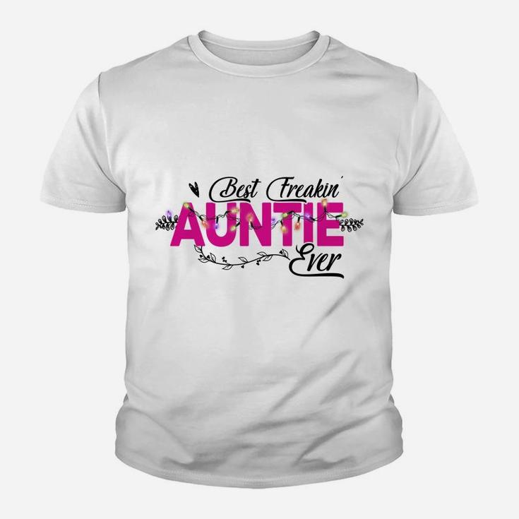 Best Freakin' Auntie Ever Light Christmas Youth T-shirt
