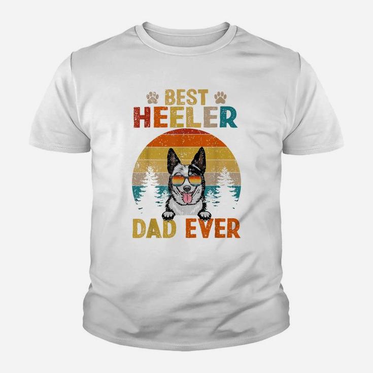 Best Heeler Dad Ever Vintage Dog Lover Youth T-shirt