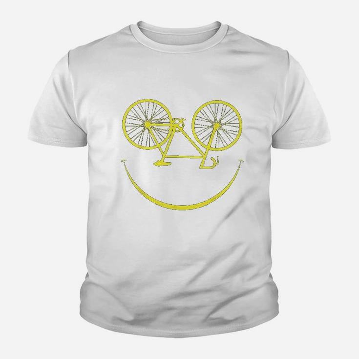Bicycle Smiley Face Smiling Smile Cycling Bike Youth T-shirt