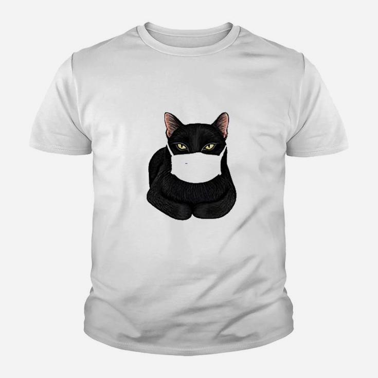 Black Cat Face Youth T-shirt