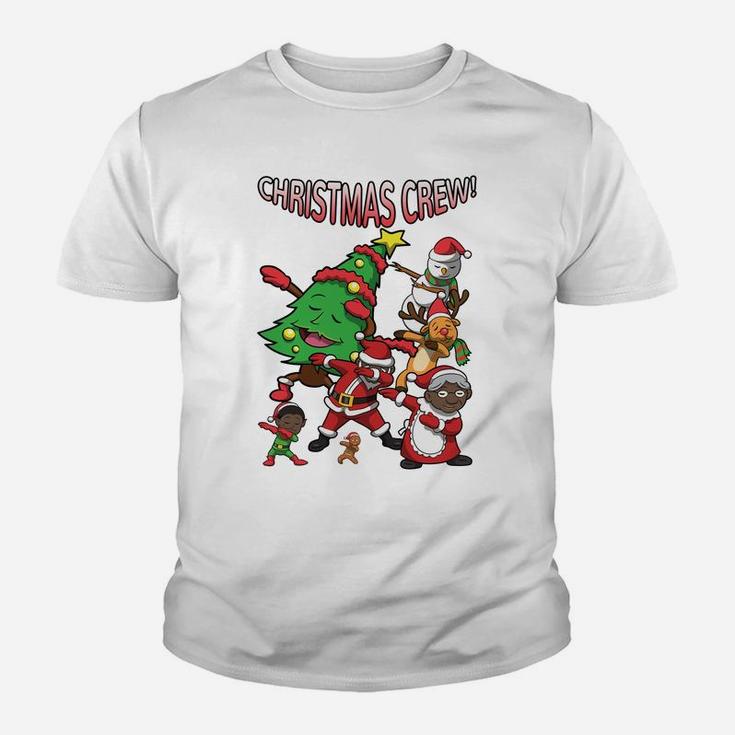 Black Santa Claus Sweatshirt African American Christmas Crew Sweatshirt Youth T-shirt