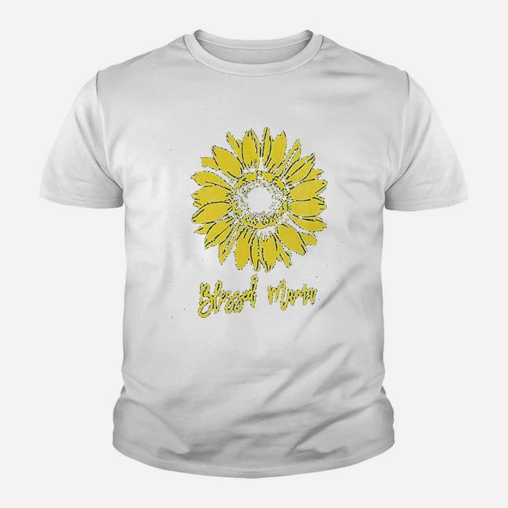 Blessed Mama  For Women Sunflower Graphic Youth T-shirt