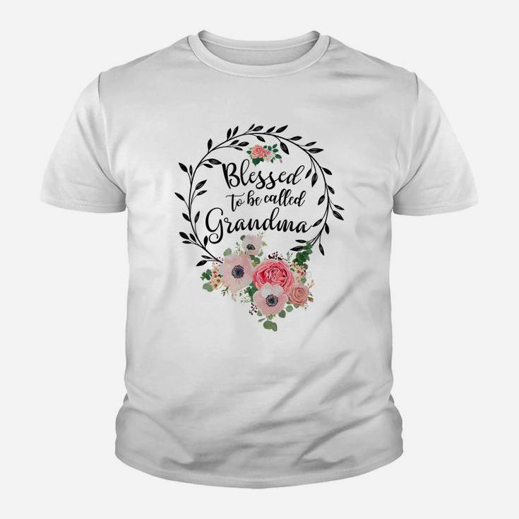 Blessed To Be Called Grandma Women Flower Decor Grandma Youth T-shirt