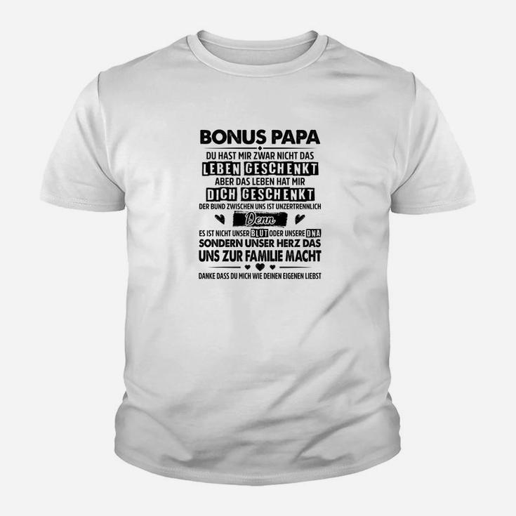 Bonus Papa Kinder Tshirt mit Liebevoller Botschaft, Perfektes Geschenk