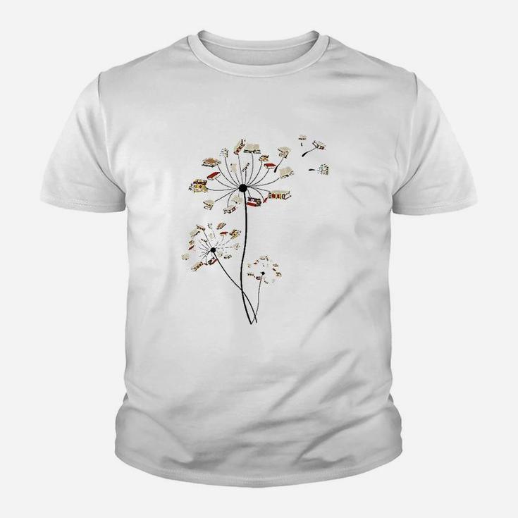 Books Flower Fly Reading Youth T-shirt