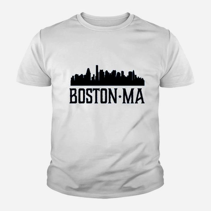 Boston Massachusetts Skyline City Youth T-shirt