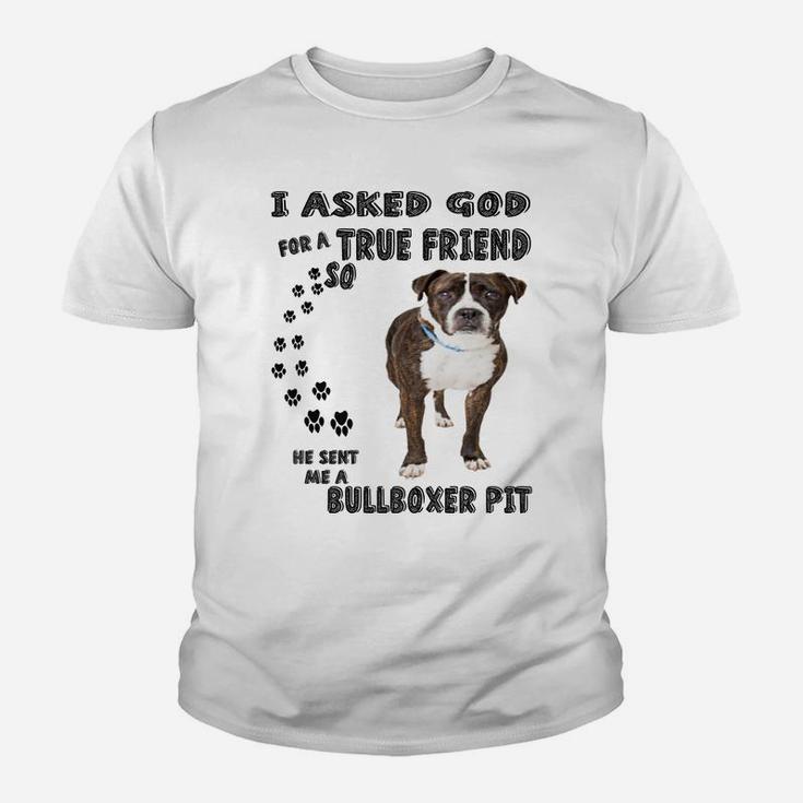 Bullboxer Pit Quote Mom Dad Costume, Boxer Pitbull Mix Dog Youth T-shirt