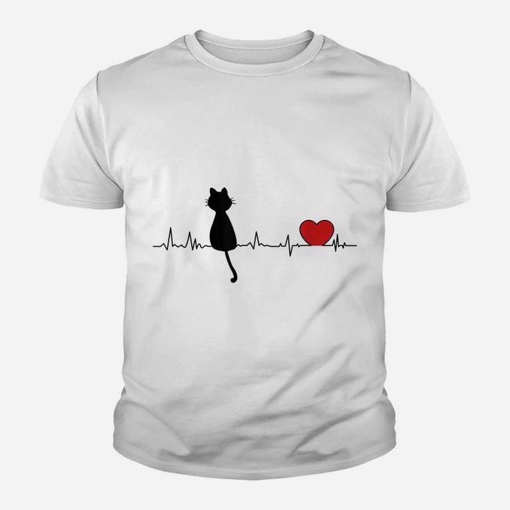 Cat Heartbeat - Funny Cat Youth T-shirt
