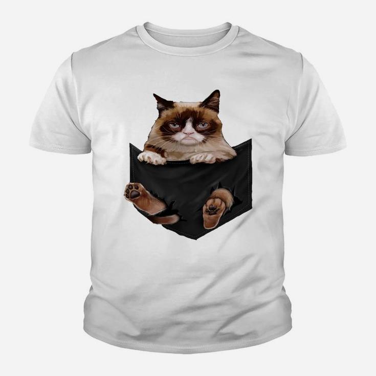 Cat Lovers Gifts Grumpy In Pocket Funny Kitten Face Sweatshirt Youth T-shirt