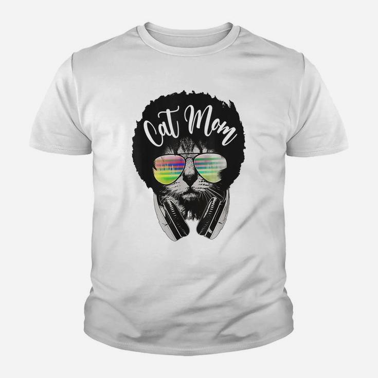 Cat Mom Dj Music Funny Cat Lovers Mother's Day Women Tees Youth T-shirt