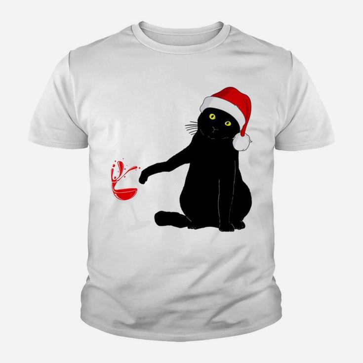 Cat Themed Christmas Sweater For Men Women Wine Lovers Sweatshirt Youth T-shirt