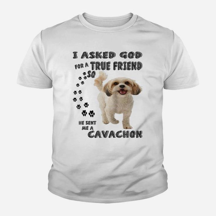 Cavachon Quote Mom, Cavashon Dad Print, Cavalier Bichon Dog Raglan Baseball Tee Youth T-shirt