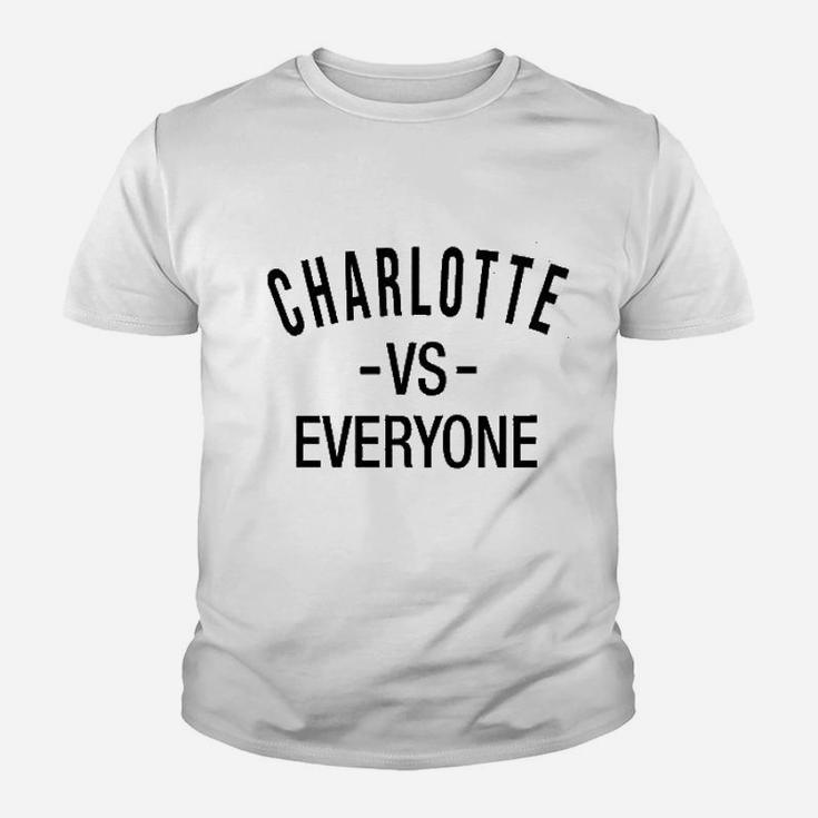 Charlotte Vs Everyone North Carolina Sports Fan Graphic Youth T-shirt