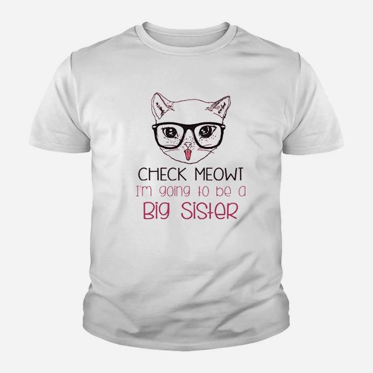Check Meowt I Am Going To Be A Big Sister Youth T-shirt