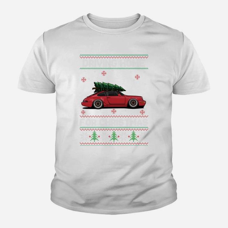 Christmas Tree Oldtimer Car Xmas Ugly Sweater Pullover Look Sweatshirt Youth T-shirt