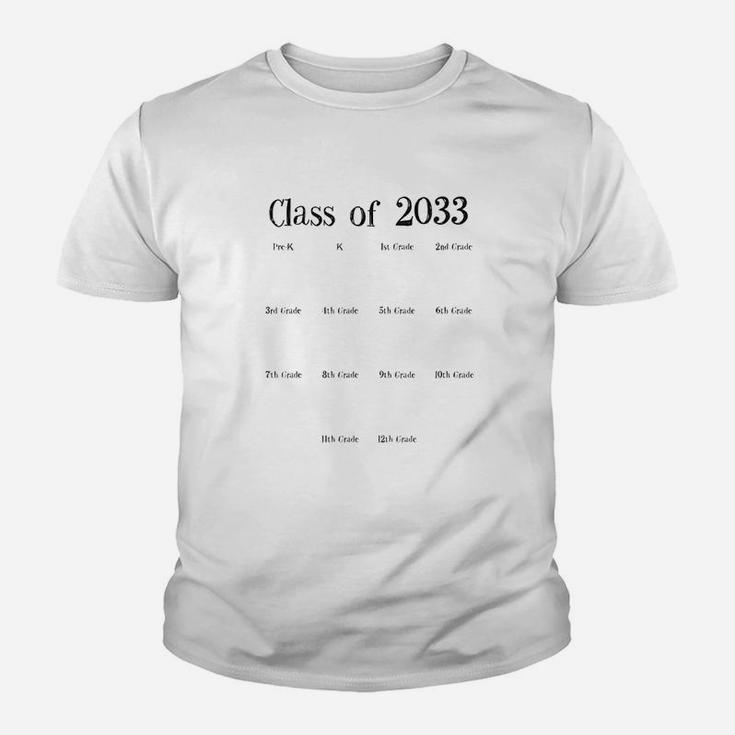 Class Of 2033 Grow With Me Shirt With Space For Handprints Youth T-shirt